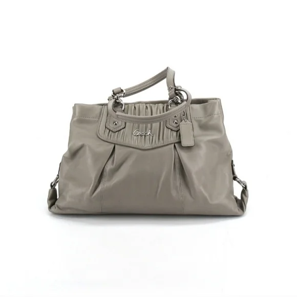 NWT Coach Ashley Ruched Leather Shoulder Bag W/2 Freebies - Picture 2 of 13